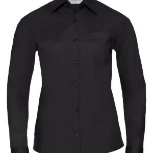 Women's long sleeve polycotton easycare poplin shirt