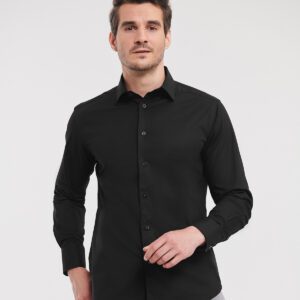Long sleeve easycare fitted shirt