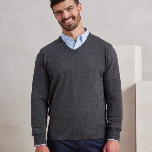 V-neck knitted sweater