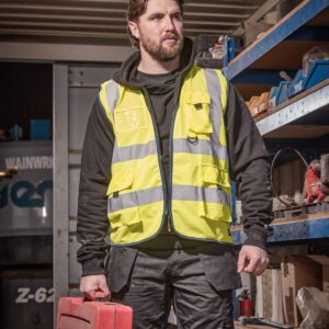 High-visibility technical vest